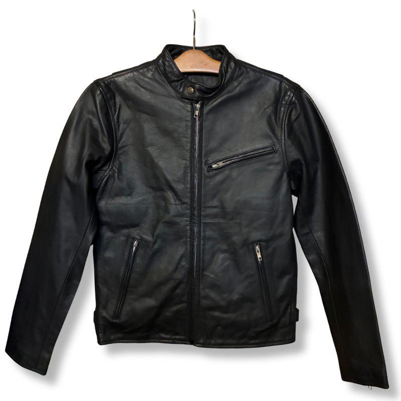 NEIGHBORHOOD バッファローレザー シングルライダース ジャケット バッファローレザー ライダースジャケット 水牛革 ｜ブラック