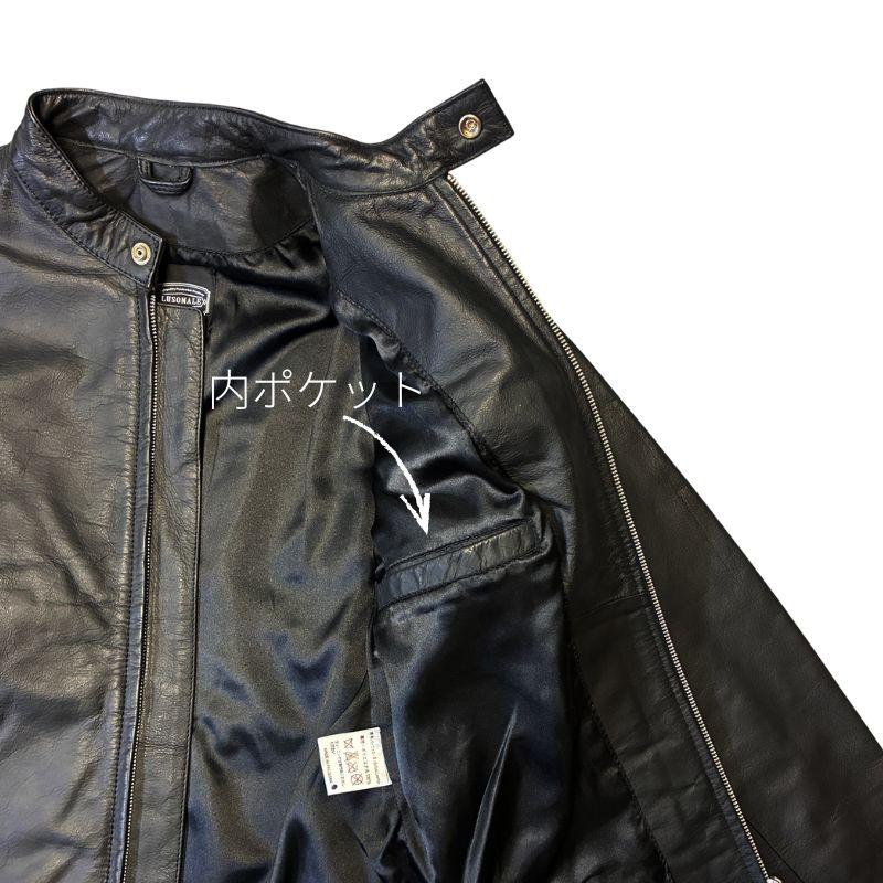 バッファローレザー ライダースジャケット 水牛革 ｜ブラック
