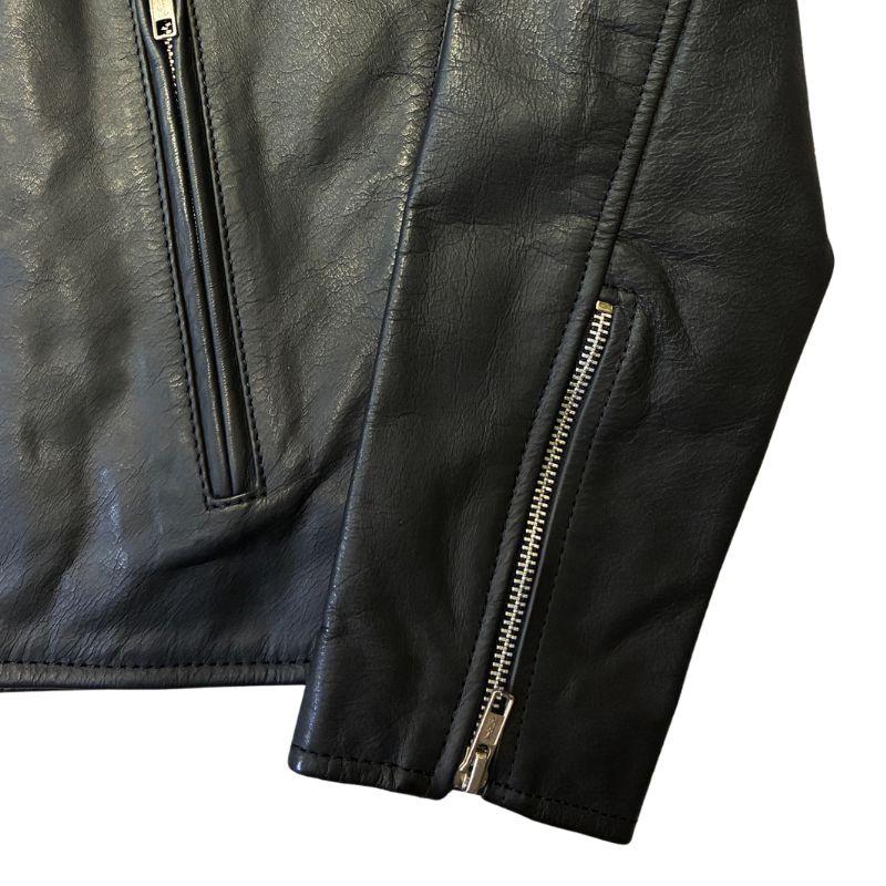 バッファローレザー ライダースジャケット 水牛革 ｜ブラック