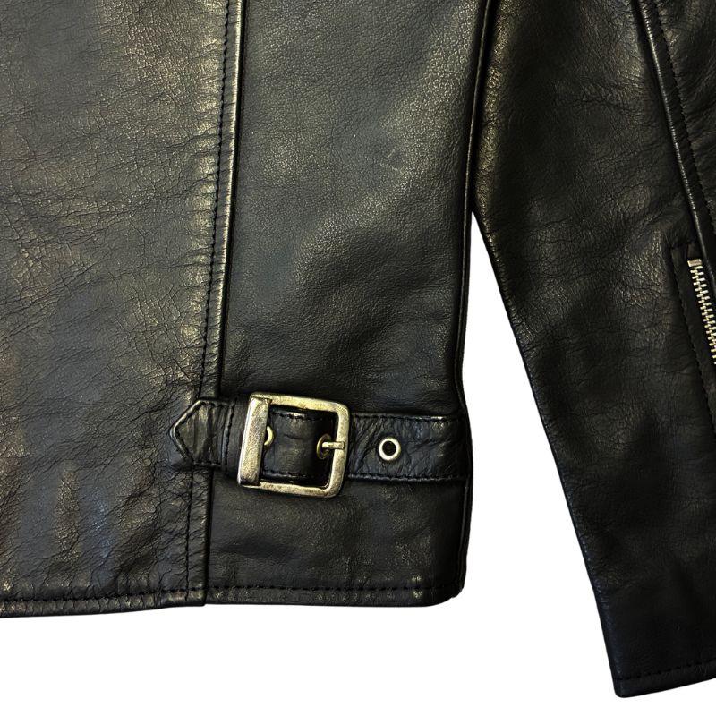 バッファローレザー ライダースジャケット 水牛革 ｜ブラック
