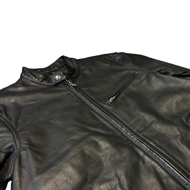 バッファローレザー ライダースジャケット 水牛革 ｜ブラック