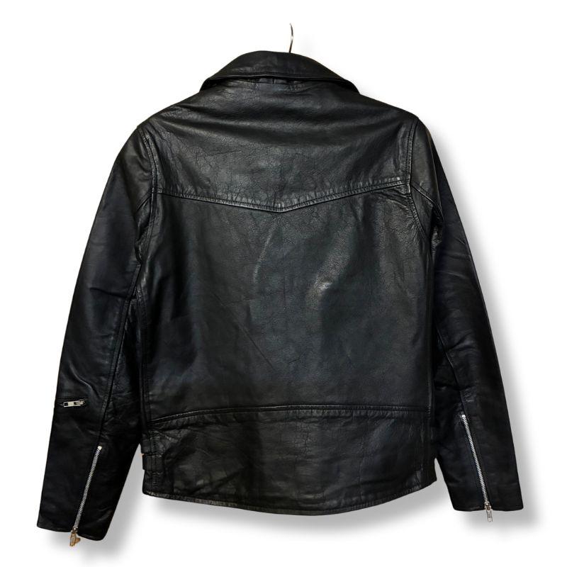 バッファローレザー ライダースジャケット 水牛革 ｜ブラック｜UK