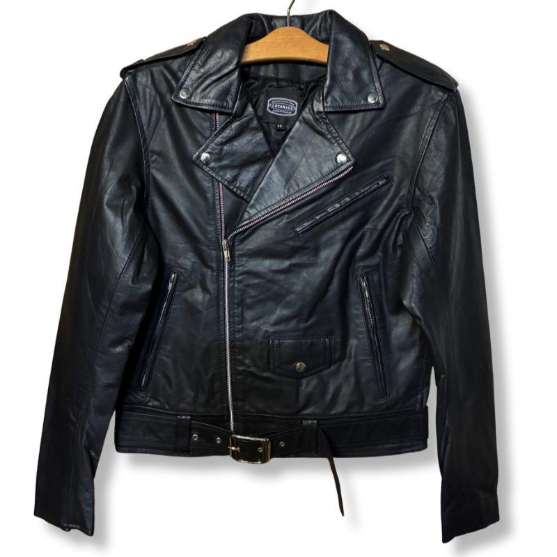 バッファローレザー ライダースジャケット 水牛革 ｜ブラック｜US