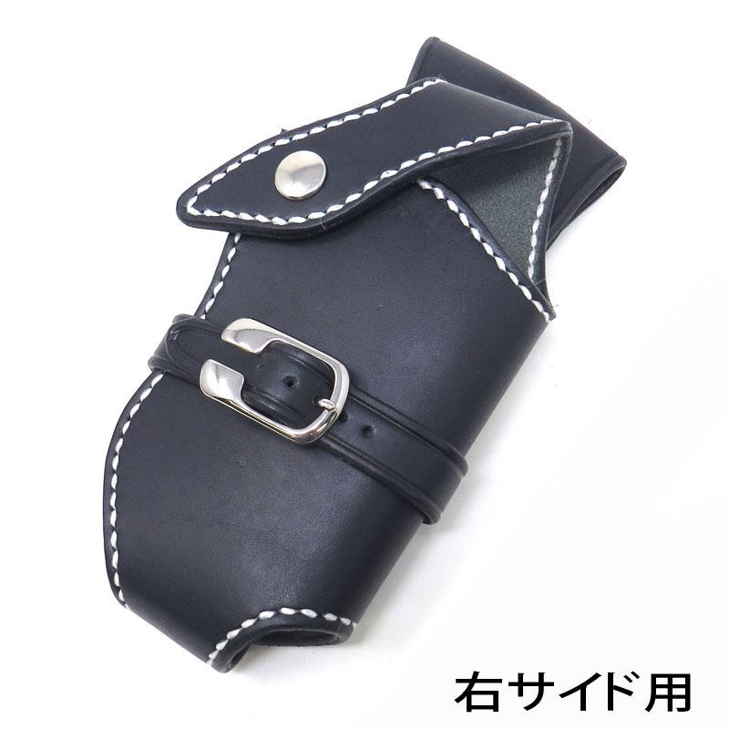 【商品入れ替えの為 10%OFF】GOD VALLEY スマホホルダー 牛革　スマホケース　ベルトポーチ　ピストルホルダー風　ブラック/ホワイトステッチ　LLサイズ_2