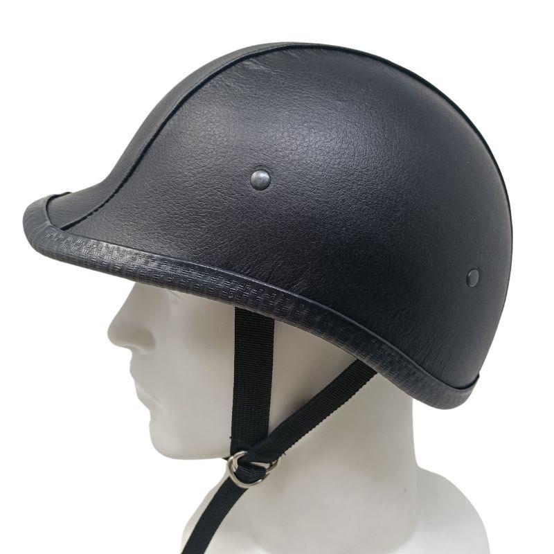 送料無料！アウトレット！50%オフ！】装飾用レザーハーフヘルメット
