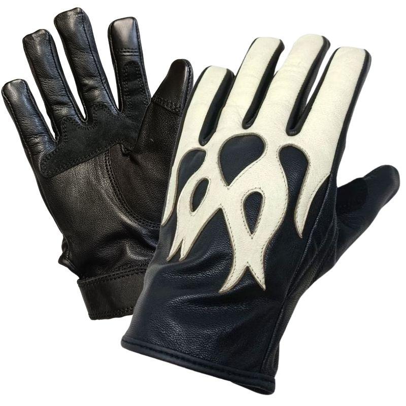 ゆうパケ送料無料】MOTOBLUEZ 山羊革グローブ「FLAME」MB-GAF1｜3