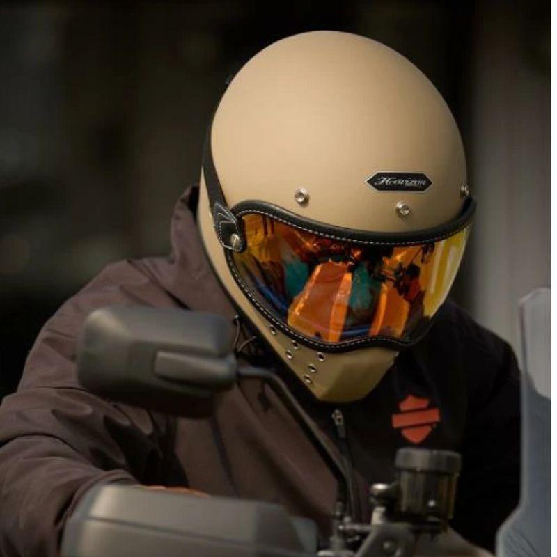 Horizon ホライズン　ベージュ フルフェイスヘルメット HORIZON HELMETS（ホライズンヘルメット） カブの駅こうべxHORIZON MX