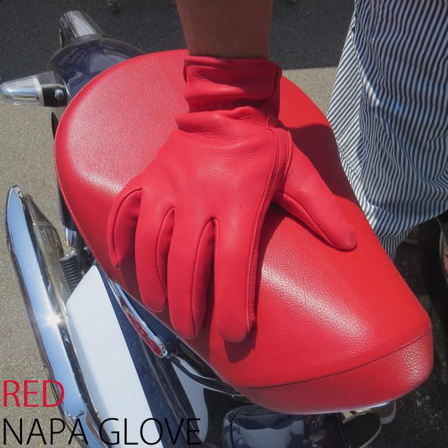 NAPA GLOVE【800TLRED】Lサイズ 鹿革ショート/シンサレート冬用(レッド