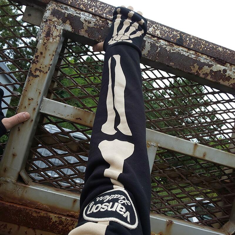 VANSON VANSON バンソン 裏毛F/Zパーカー メンズ スカル ボーン ドクロ