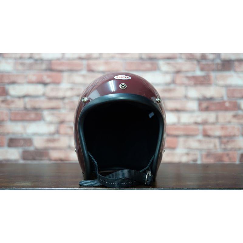 トルクレザーズ　裏BEETLE ジェットヘルメット　マルーン　lac トルクレザーズ ヘルメット Trque Leathers HELMET オーシャン