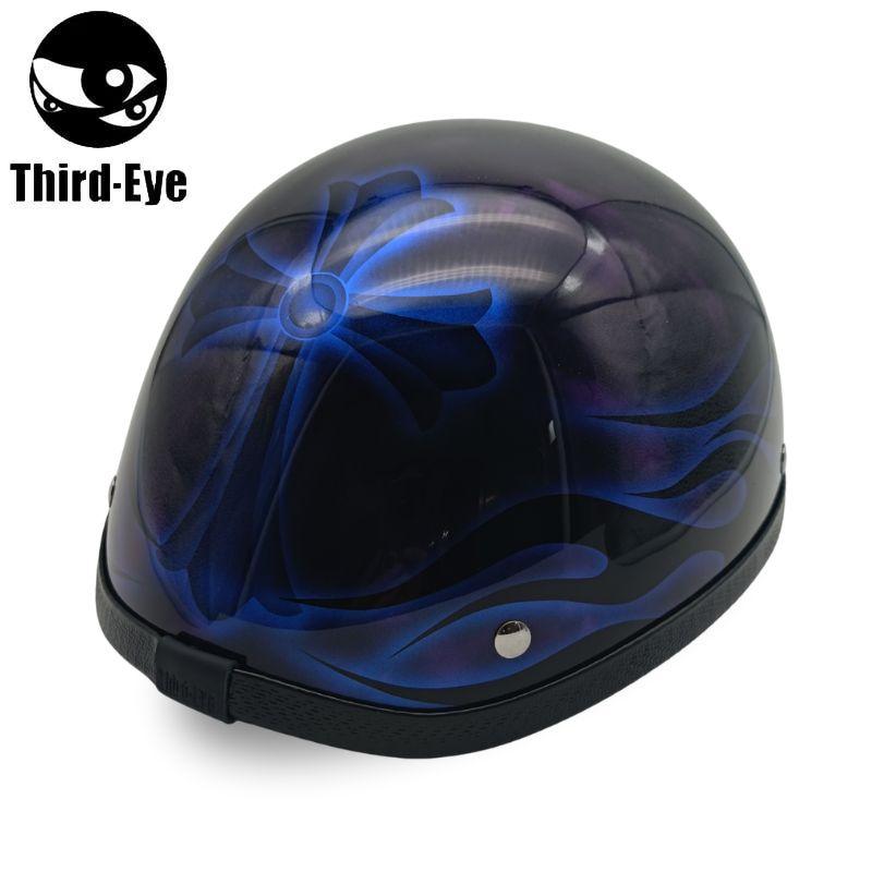 1点限り】Third-Eye 装飾用 カスタムペイント ハーフヘルメット タイプ