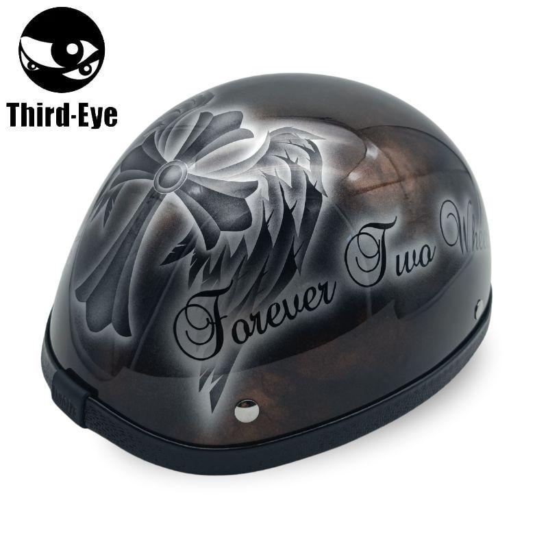 1点限り】Third-Eye 装飾用 カスタムペイント ハーフヘルメット 