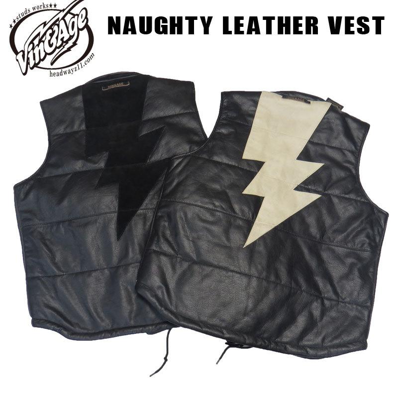 Vin＆Age NAUGHTY LEATHER VEST レザー ナーティーベスト （VLJ6）｜2