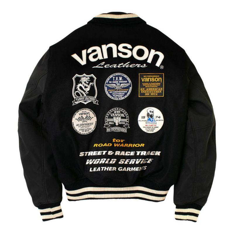 ★特価 VANSON VS25107W ジャケット スタジャン 秋冬 Lサイズ VANSON（バンソン） アワードジャケット 秋冬モデル VS25107W｜3カラー