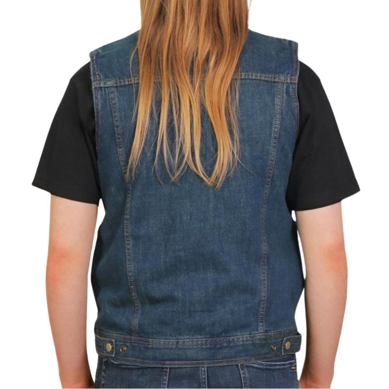 HOT LEATHERS】BLUE DENIM BIKER VEST ブルー デニム ベスト デニム