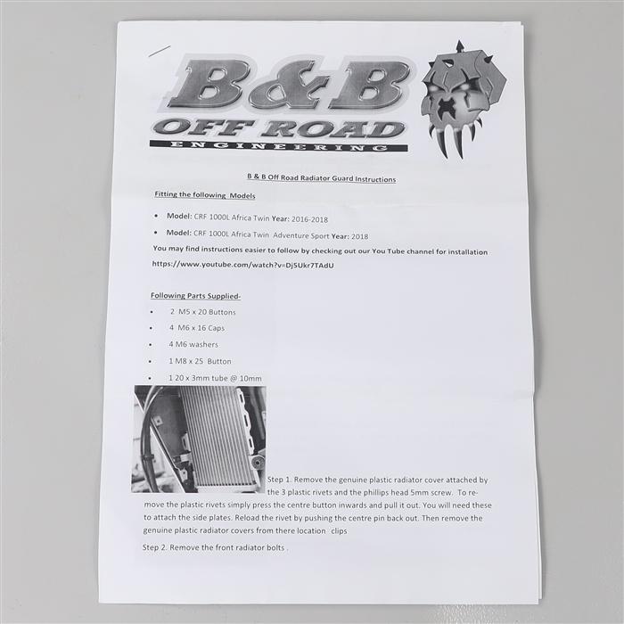 ◇展示品 CRF1000Lアフリカツイン 2016-2019年式 B\u0026B ラジエターガード/ポリッシュ(BB-H30-19)の画像