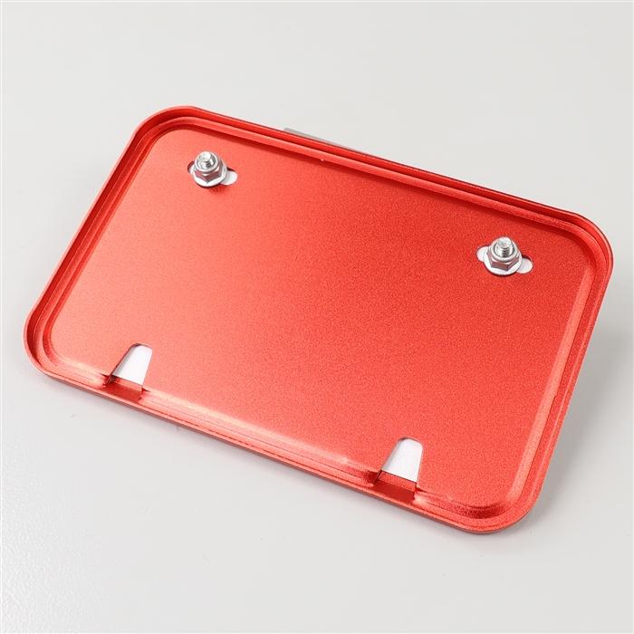 ◇展示品 DRC 四角形/TYPE2 赤/レッド アルミナンバープレートホルダー