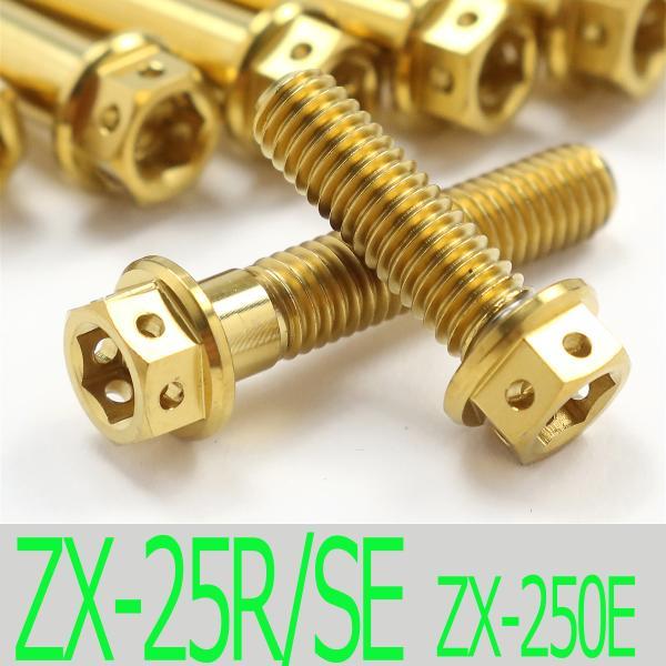 ▽Ninja ZX-25R/SE ZX250E チタンボルトセット クラッチエンジンカバー