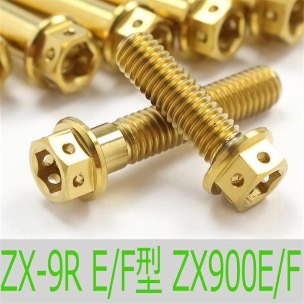 heeページサイズ38一枚 ▽ZX-9R ZX900E/F チタンボルトセット 右側/クラッチエンジンカバー