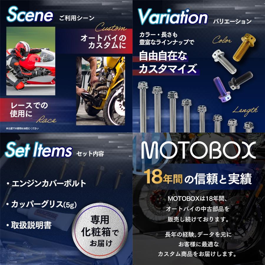 ▽TT250R/レイド 4GY チタンボルトセット ジェネレーターエンジン