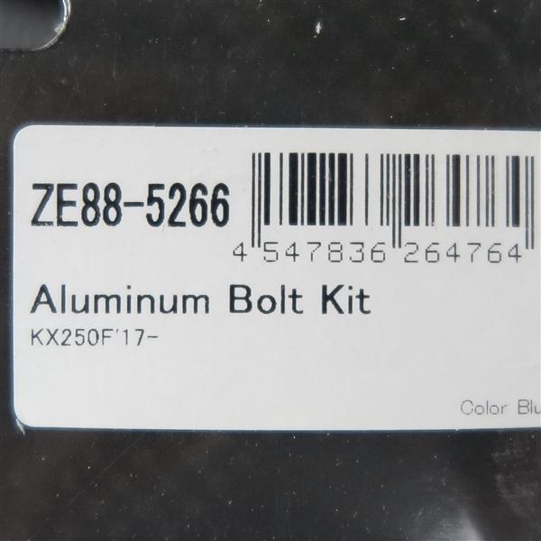 ◇KX250F/'17-'18 KX250/'19-'20 ZETA 外装 アルミボルトキット ブルー