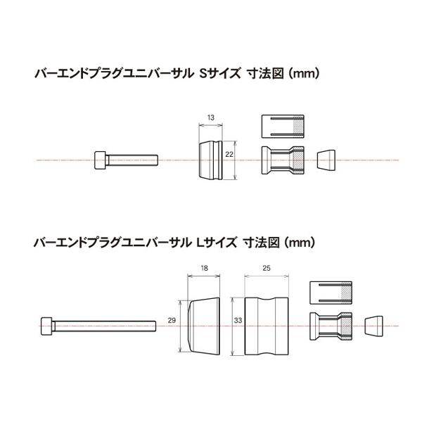 ◇ZETA ハンドルバーエンドプラグ ユニバーサル Sサイズ