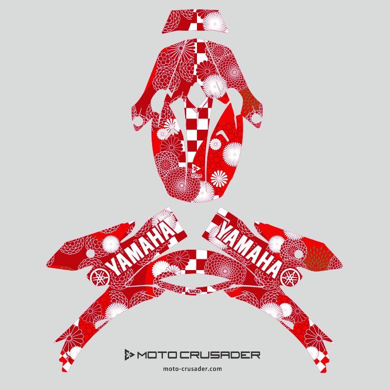 ショウエイ VFX-W VFX-WR アライ V-CROSS4 和柄 オフロードヘルメットデカール（青系） |  | 10