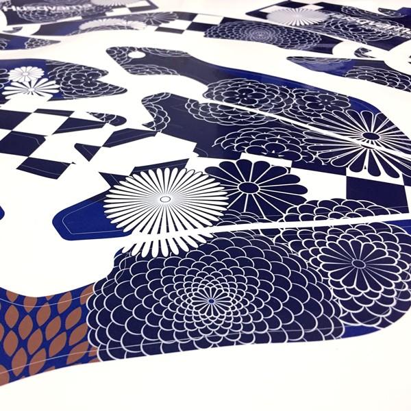 ショウエイ VFX-W VFX-WR アライ V-CROSS4 和柄 オフロードヘルメットデカール（青系） |  | 04