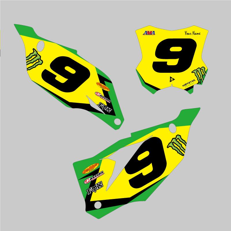 セミオーダー カワサキ KX250F'21-'24 KX450F'19-'23 ゼッケンデカール