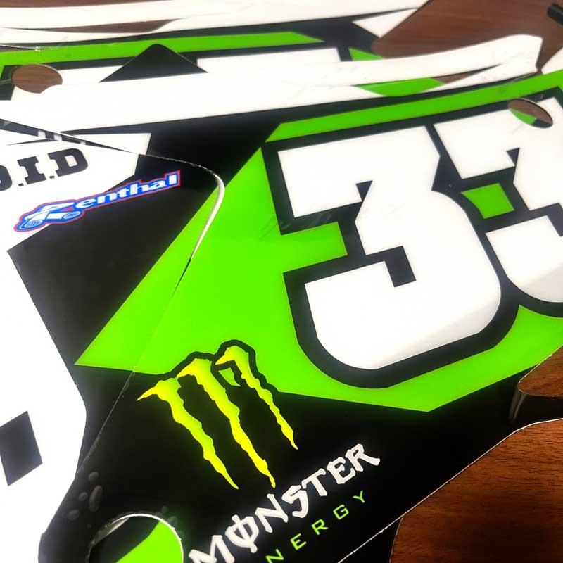 セミオーダー カワサキ KX85 KX112 '14-'25 ゼッケンデカールセット