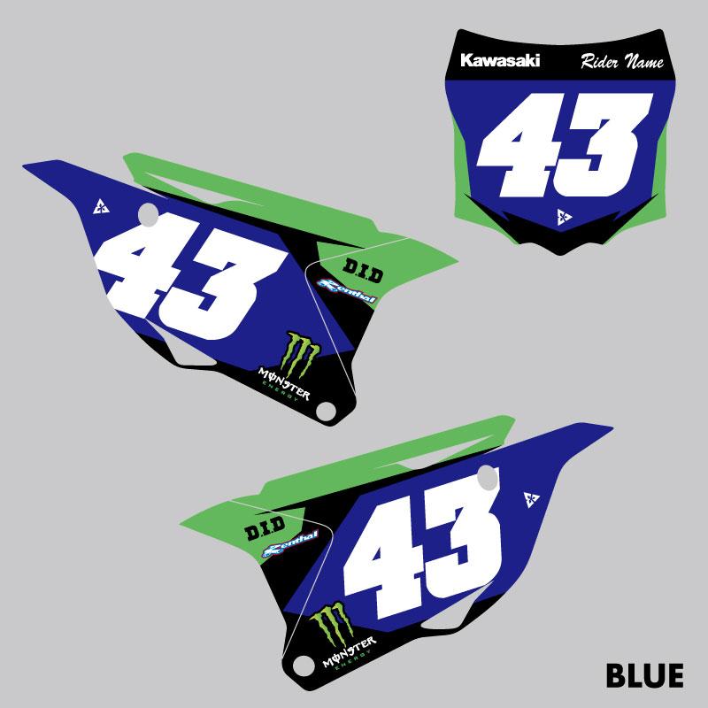 セミオーダー カワサキ KX85 KX112 '14-'25 ゼッケンデカールセット