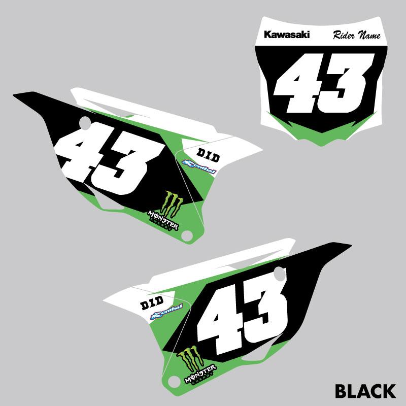 セミオーダー カワサキ KX85 KX112 '14-'25 ゼッケンデカールセット