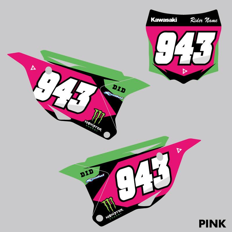 セミオーダー カワサキ KX85 KX112 '14-'25 ゼッケンデカールセット