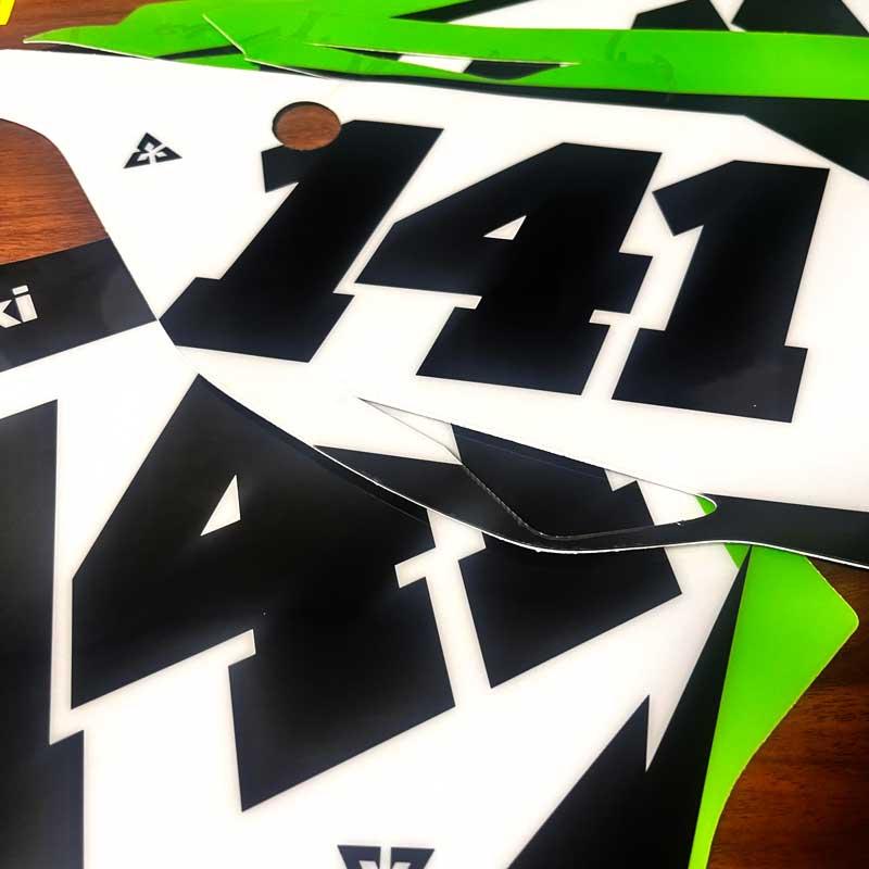 セミオーダー カワサキ KX85 KX112 '14-'25 ゼッケンデカール セミオーダー カワサキ KX85 KX112 '14-'25 ゼッケンデカール