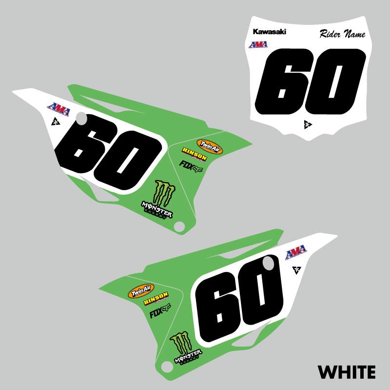 セミオーダー カワサキ KX85 KX112 '14-'25 ゼッケンデカールセット