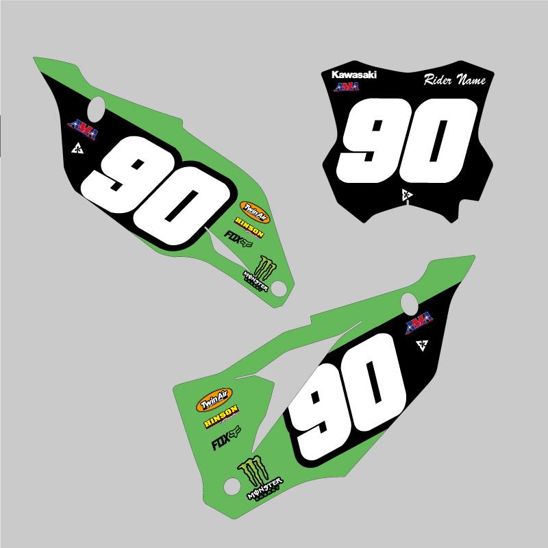 ゼッケンオーダー セミオーダー カワサキ KX250F'21-'24 KX450F'19-'23 ゼッケン
