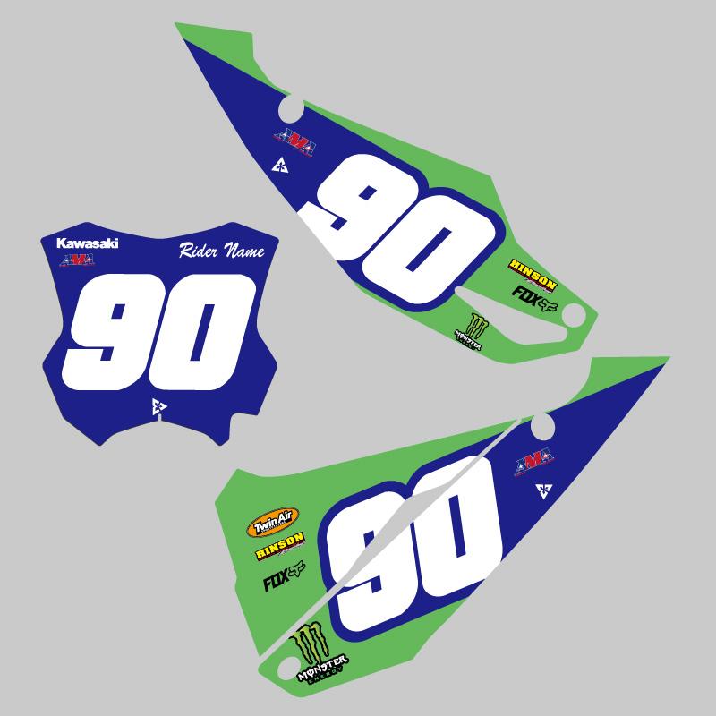 セミオーダー カワサキ KX450F '24-'25 KX250F'25 ゼッケンデカール