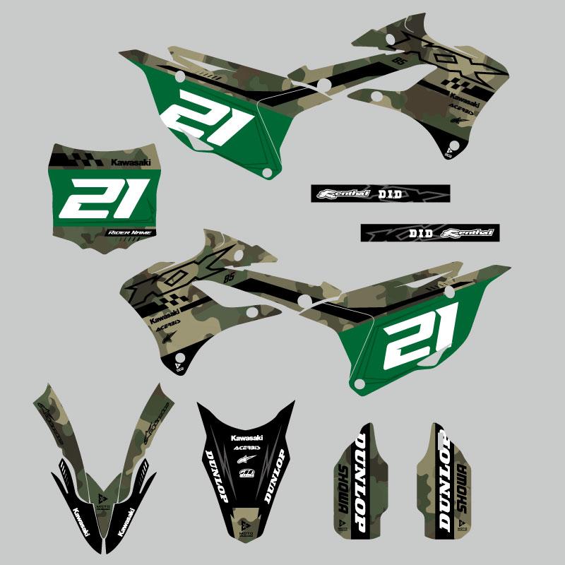 堤　テルユキ様オーダー セミオーダー グラフィックデカール フルキット カワサキ KX85 KX112