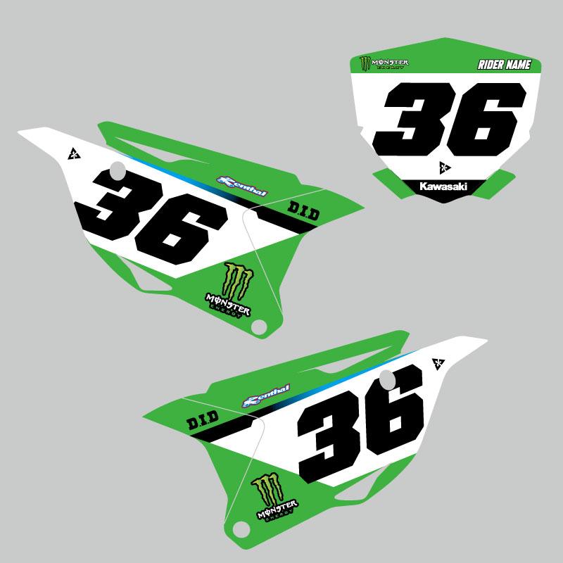 セミオーダー カワサキ KX85 KX112 '26 ゼッケンデカールセット : Moto