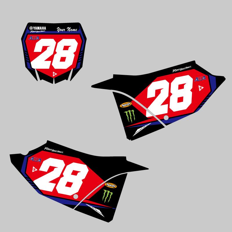 ゼッケンデカールセット ヤマハ YZ125 YZ250 2022 2023 2024