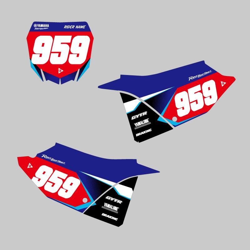 ゼッケンデカールセット ヤマハ YZ125 YZ250 2022 2023 2024