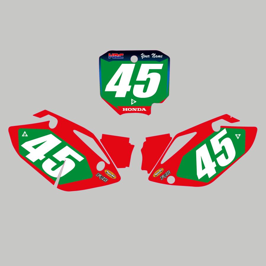 セミオーダー ホンダ CRF150R '07-'21 ゼッケンデカールセット : Moto