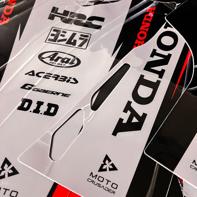 outflow tida 155 レアモデルステッカー&ボードカバー付き セミオーダー グラフィックデカール フルキット ホンダ CRF250R
