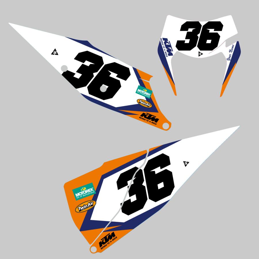 セミオーダー KTM 2022 EXC ゼッケンデカールセット : Moto Crusader