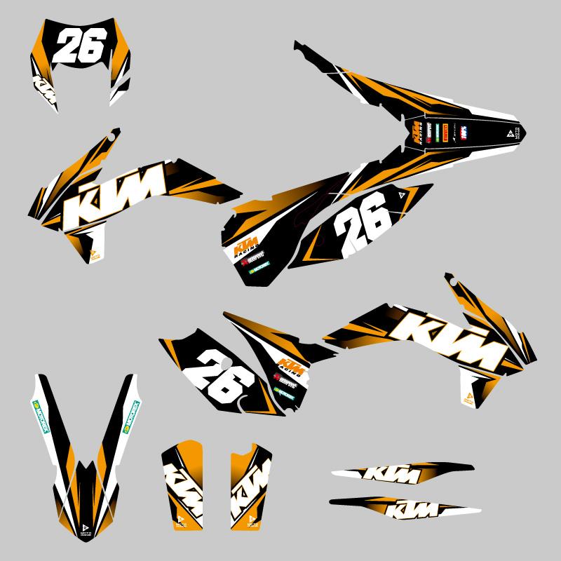 セミオーダー グラフィックデカール フルキット KTM EXC'14-'16 SX'13