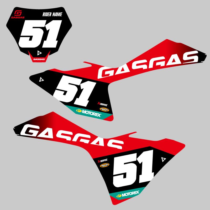 グラフィックデカール ゼッケンセット GASGAS EC MC 2024 2025 2026