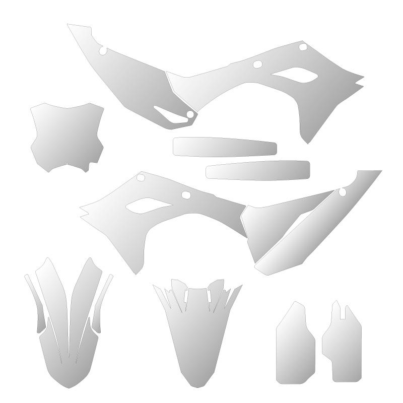 オフロードバイク外装保護用クリアデカール フルキット : Moto