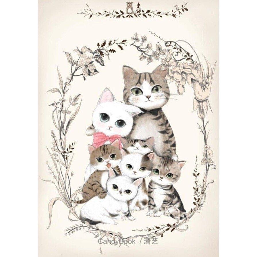 クロスステッチ Diy 刺繍キット 手芸キット 家族 猫 癒し 和む 図案 初心者に優しい 簡単 刺繍 送料無料 指ぬき 糸通し付き 02 日本語解説付き Cxy72 本江産業 通販 Yahoo ショッピング