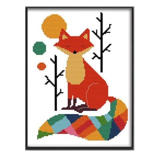 感謝価格 クロスステッチ 刺繍キット 手芸 図案 きつね ゆるキャラ かわいい 初心者 簡単 刺繍 送料無料 Columbiatools Com