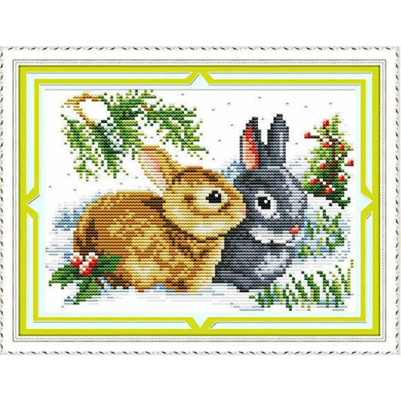 21春夏新作 クロスステッチ Diy 刺繍キット 可愛いうさぎ 癒し 動物図案 工芸 手芸 初心者 簡単 立体刺繍 送料無料 壁掛け 壁飾り 家庭刺繍 Heartlandgolfpark Com